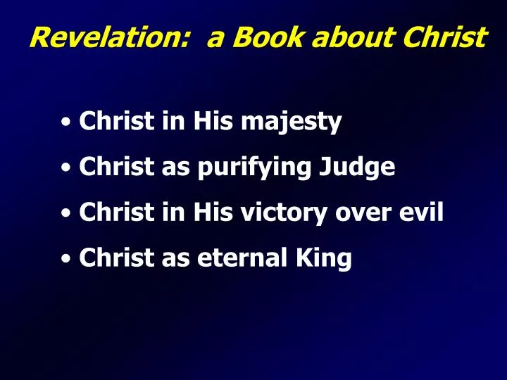 revelation a book about christ