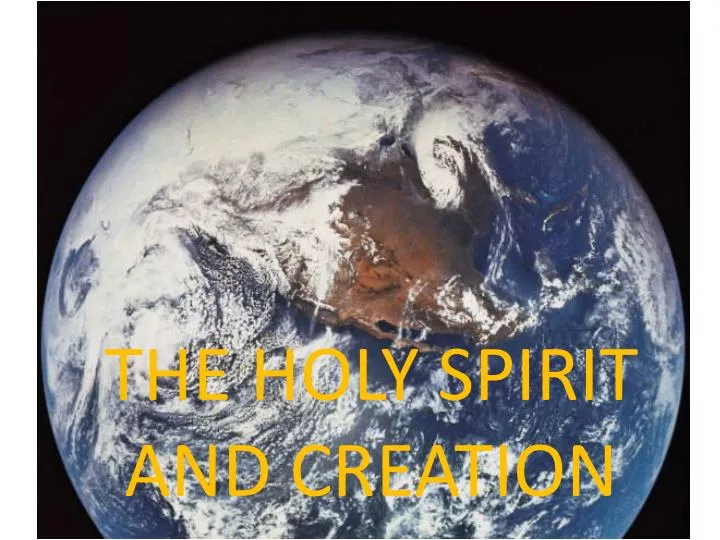 the holy spirit and creation