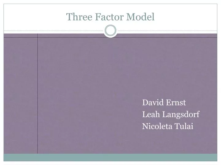 three factor model