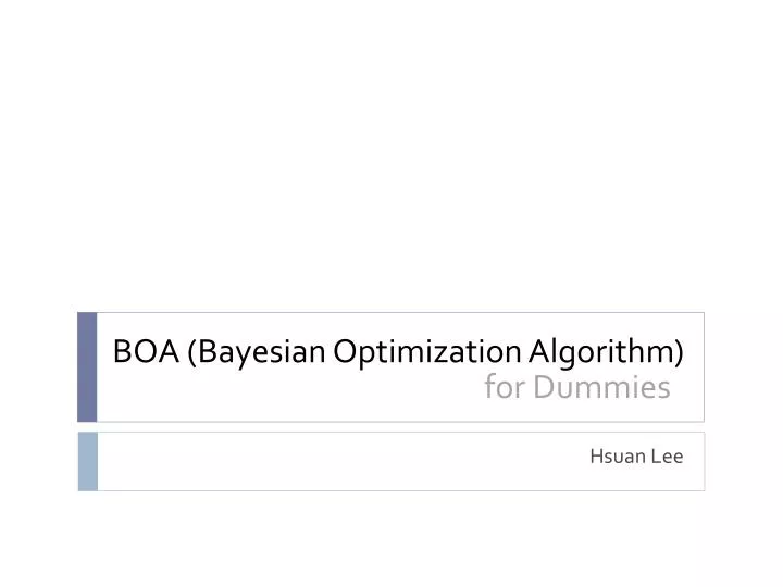 boa bayesian optimization algorithm