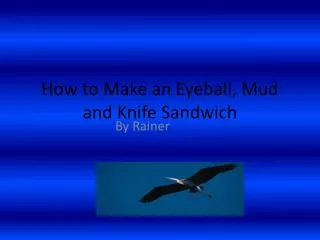 How to Make an Eyeball, Mud and Knife Sandwich