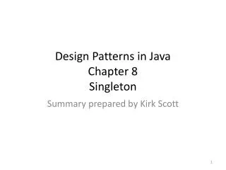 Design Patterns in Java Chapter 8 Singleton