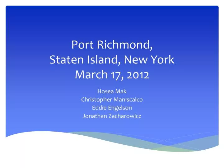 port richmond staten island new york march 17 2012