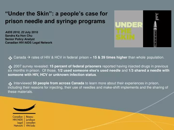under the skin a people s case for prison needle and syringe programs