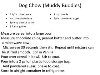 Dog Chow (Muddy Buddies)