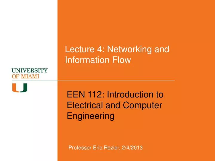 lecture 4 networking and information flow