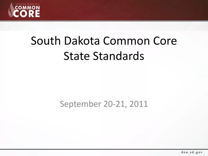 south dakota common core state standards