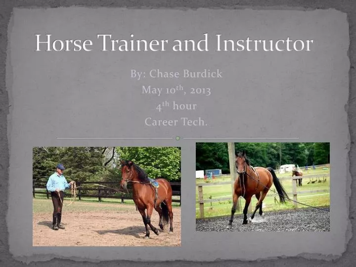 horse trainer and instructor