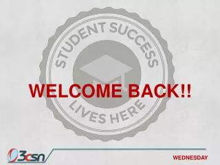 WELCOME BACK!!