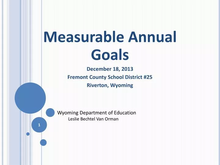 measurable annual goals december 18 2013 fremont county school district 25 riverton wyoming