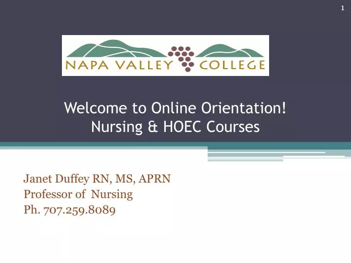welcome to online orientation nursing hoec courses