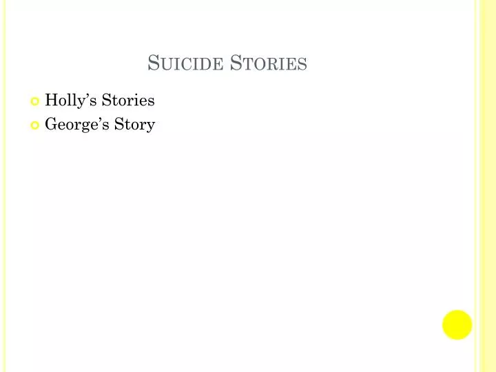 suicide stories