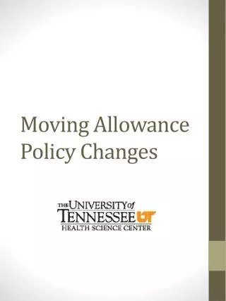 Moving Allowance Policy Changes