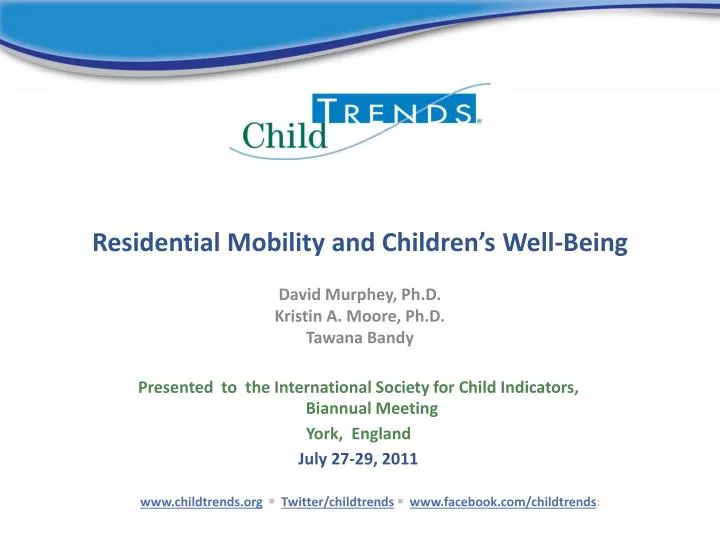 residential mobility and children s well being