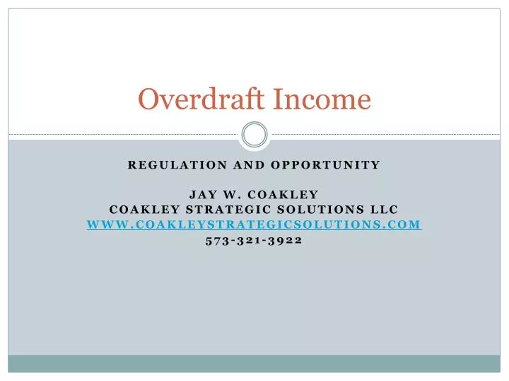 overdraft income