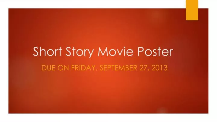 short story movie poster