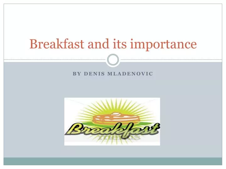 breakfast and its importance