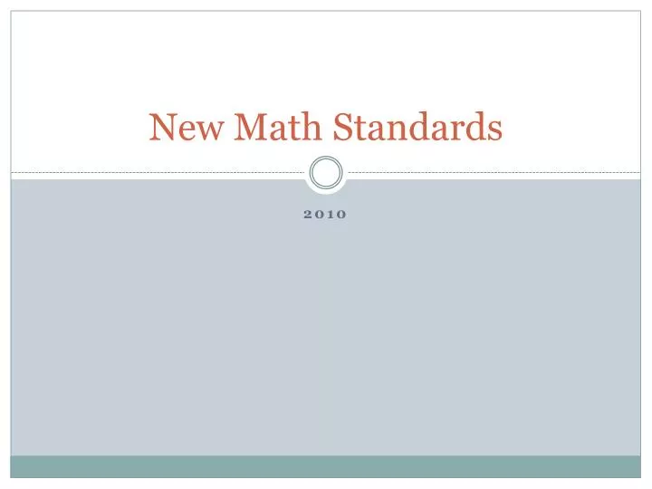 new math standards