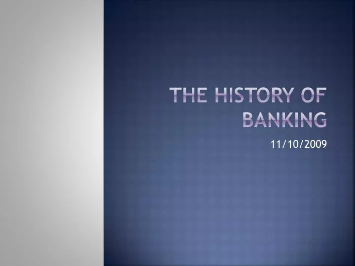 the history of banking