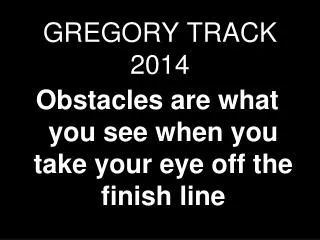 GREGORY TRACK 2014