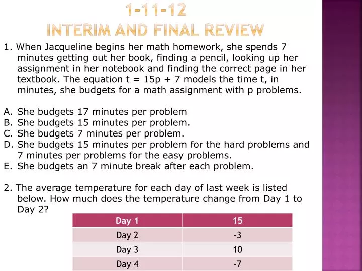 1 11 12 interim and final review