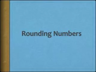 Rounding Numbers