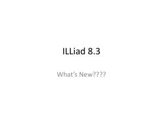 ILLiad 8.3