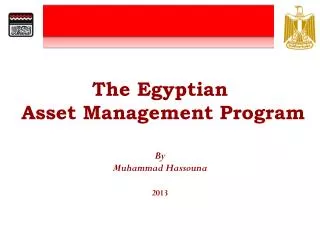 The Egyptian Asset Management Program By Muhammad Hassouna 2013