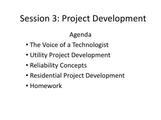 Session 3: Project Development