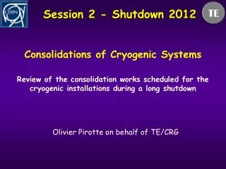 Session 2 - Shutdown 2012