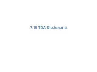 7 el tda diccionario