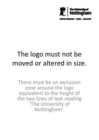 the logo must not be moved or altered in size