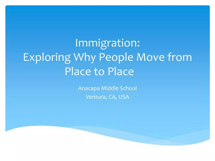 immigration exploring why people move from place to place