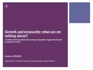 Growth and inequality : what are we talking about?