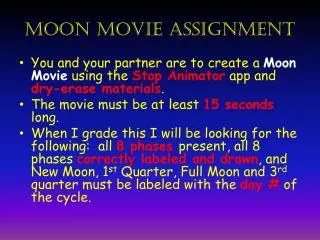 Moon Movie Assignment
