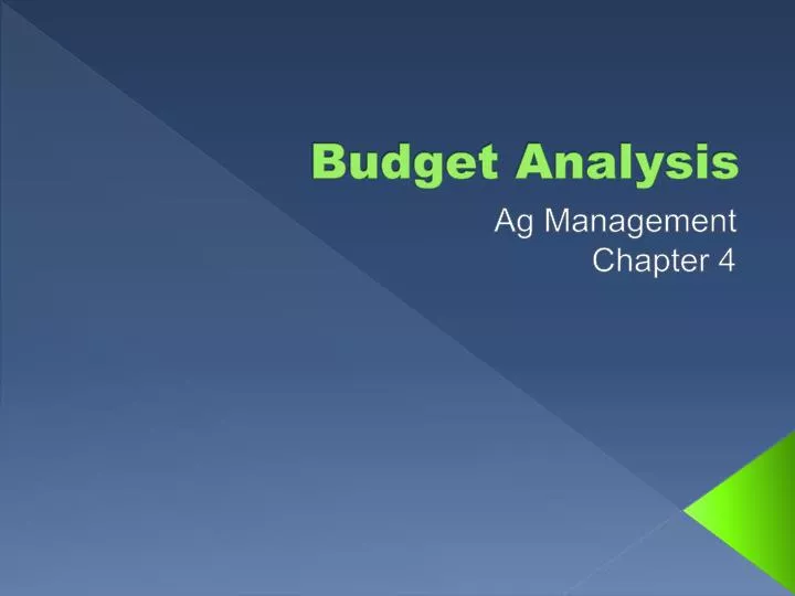 budget analysis
