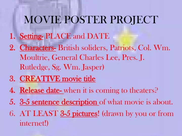 movie poster project