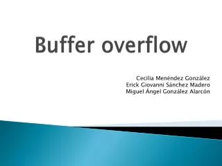 buffer overflow
