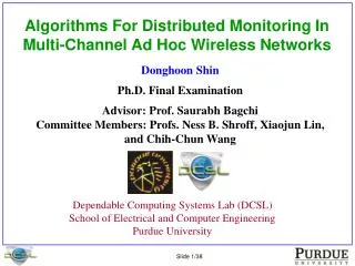 Algorithms For Distributed Monitoring In Multi-Channel Ad Hoc Wireless Networks