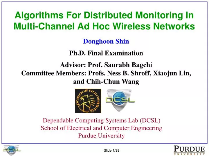 algorithms for distributed monitoring in multi channel ad hoc wireless networks