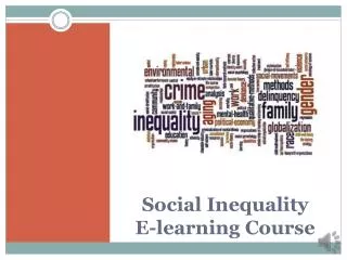 Social Inequality E-learning Course