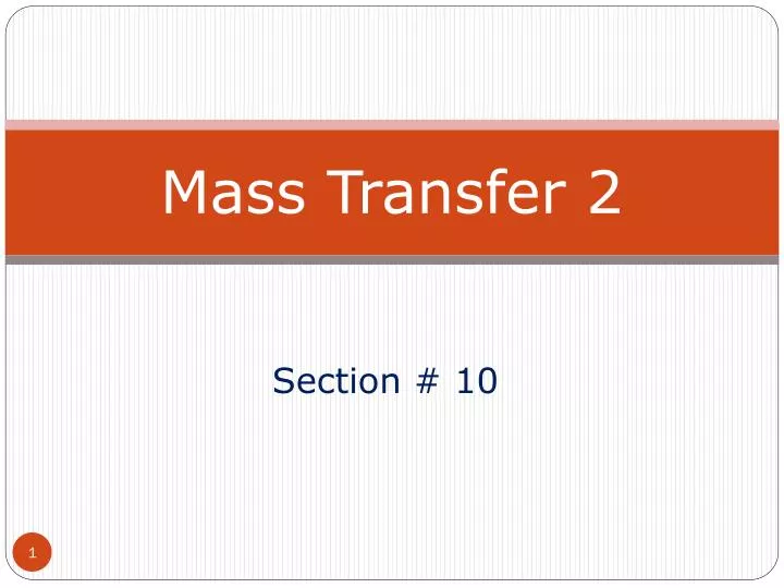 mass transfer 2