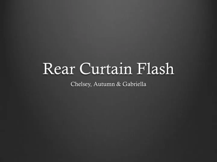 rear curtain flash