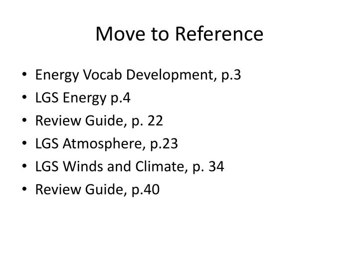 move to reference