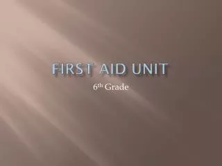 first aid unit