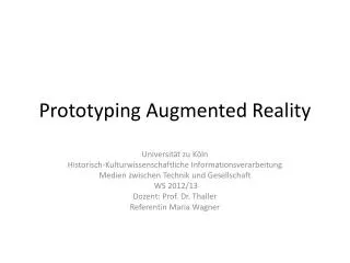 prototyping augmented reality
