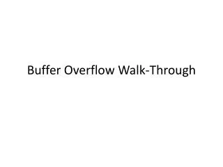 Buffer Overflow Walk-Through