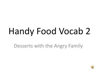 Handy Food Vocab 2