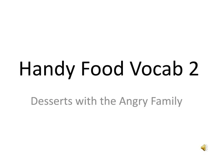 handy food vocab 2