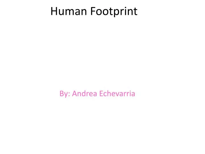 human footprint